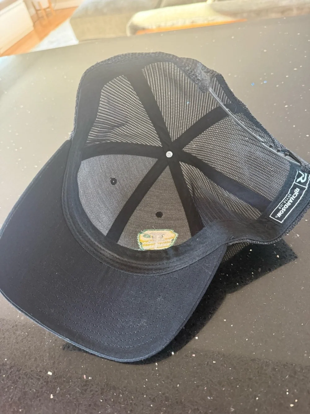 Disc Golf Black Trucker Hat with Green & Yellow HYZERS Patch
